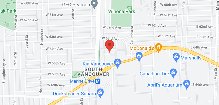 map of 426 W 64TH AVENUE